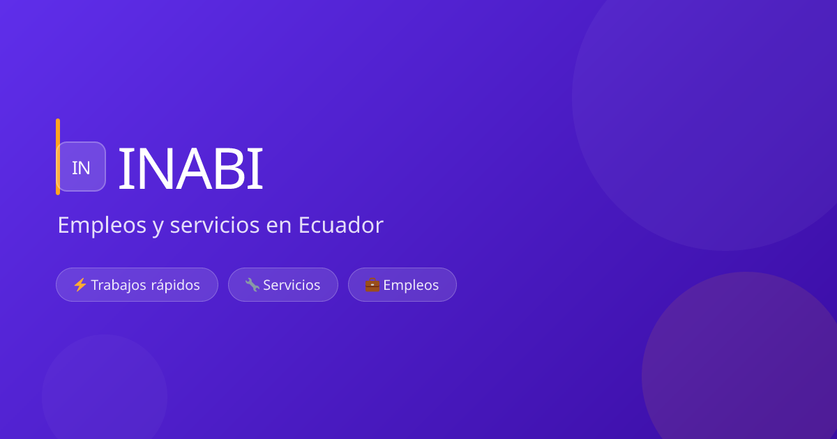 INABI | Trabajos rápidos, servicios y empleos cerca de ti